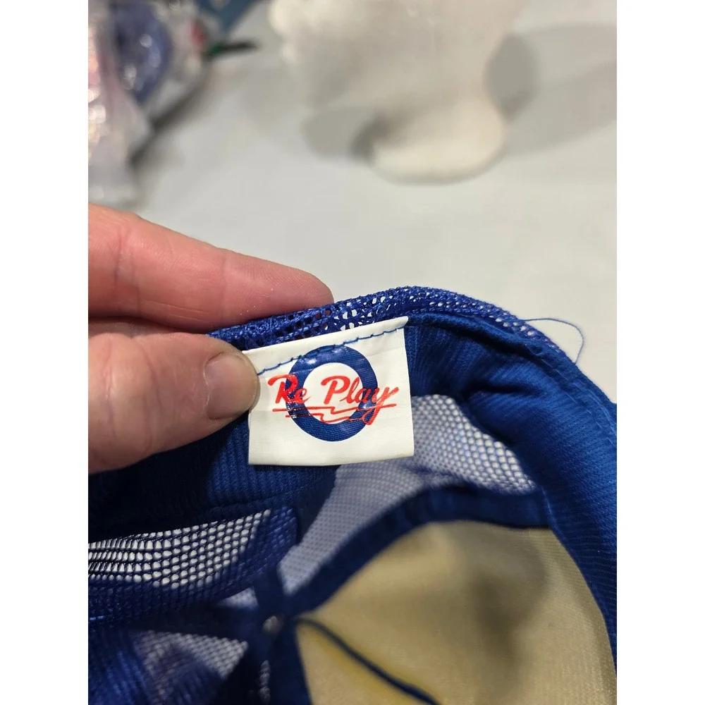 Two Vintage Air Force Trucker Hats Royal Blue‎ Mesh One Size - Picture 13 of 14